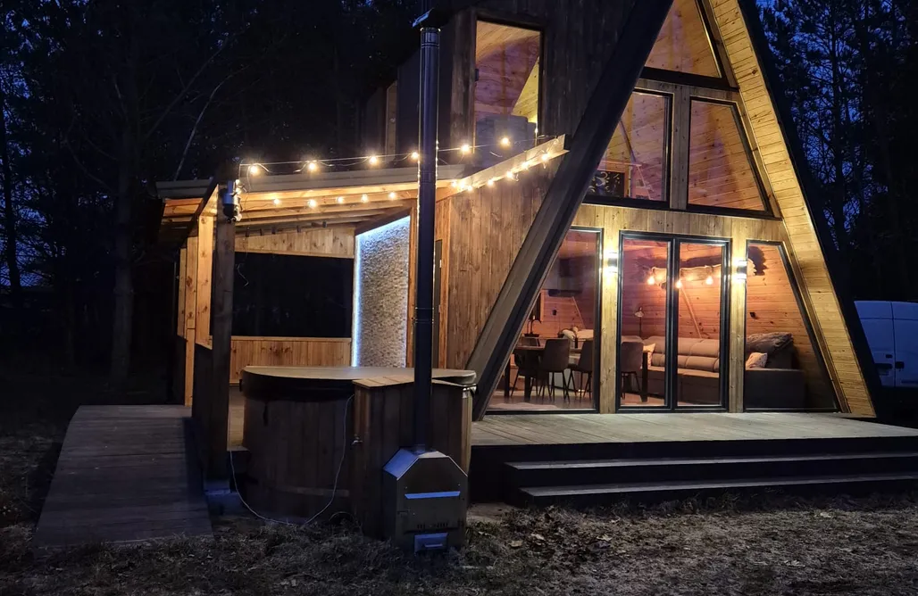 noclegi AlohaCamp A-frame house. Brda w dolinie Liwca. 5