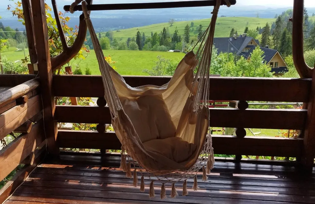 noclegi AlohaCamp Chata w Gorcach - domek z balią 5