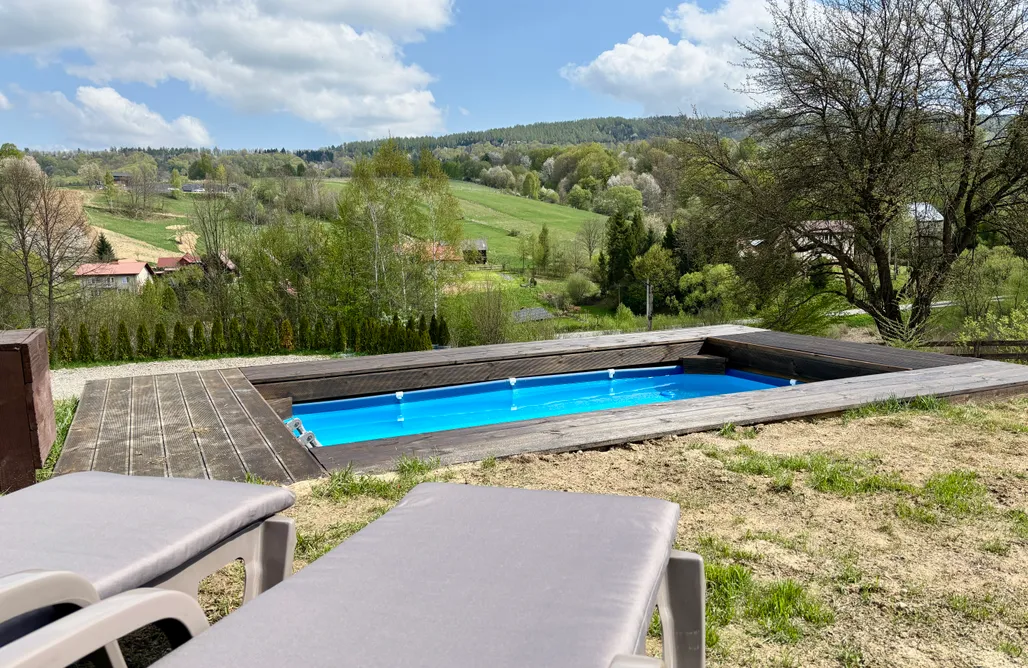 AlohaCamp D11 Domek z jacuzzi, kominek, klimatyzacja, 650m2ogród +sauna basen 1