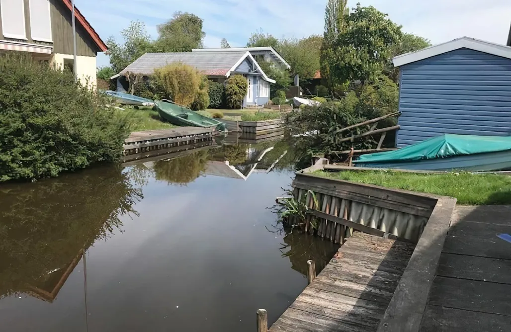 Location Chalet Avec Étang Pêche Privé Ferienhaus Heinkens Hoek mit Steg und Ruderboot 3