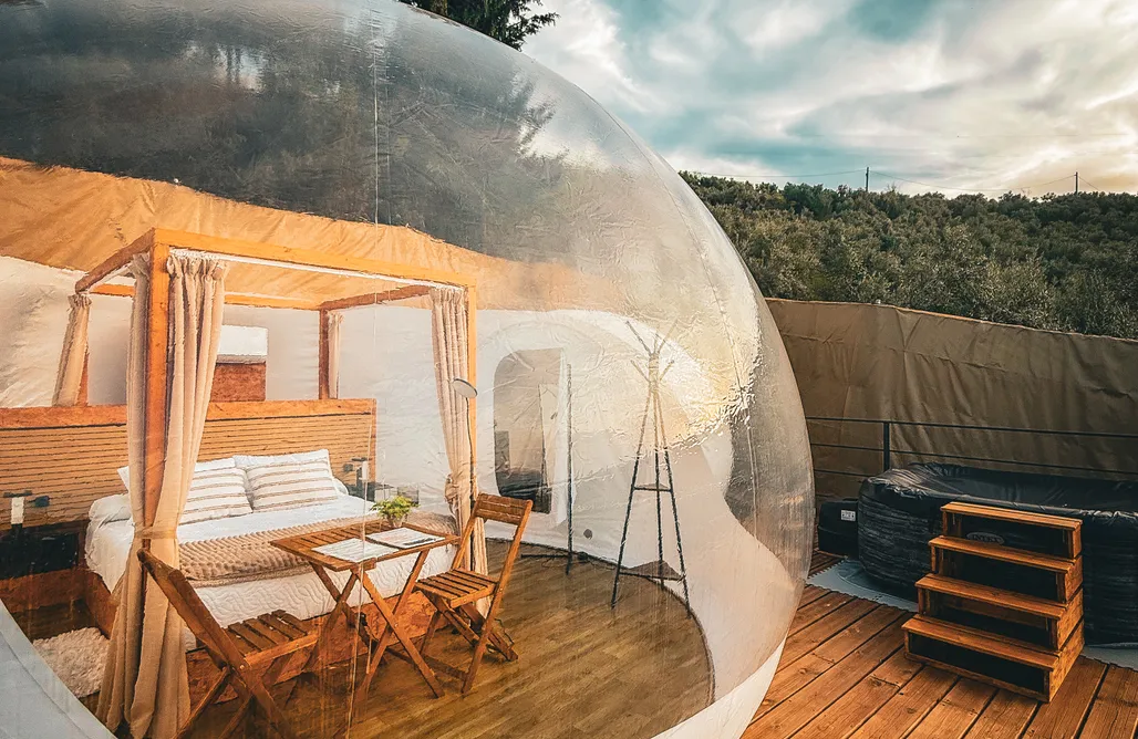 noclegi AlohaCamp Cabañas Gilmañas: Burbuja 5