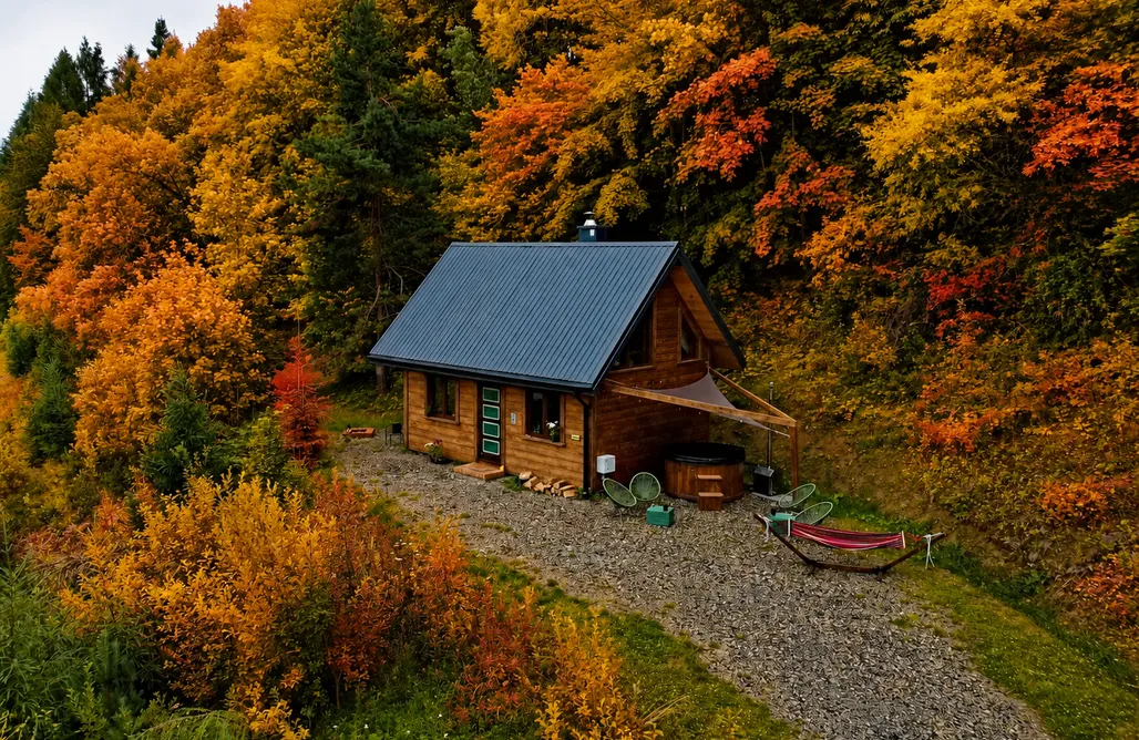 Settlement Ptosek Bieszczady Pine Cottage AlohaCamp