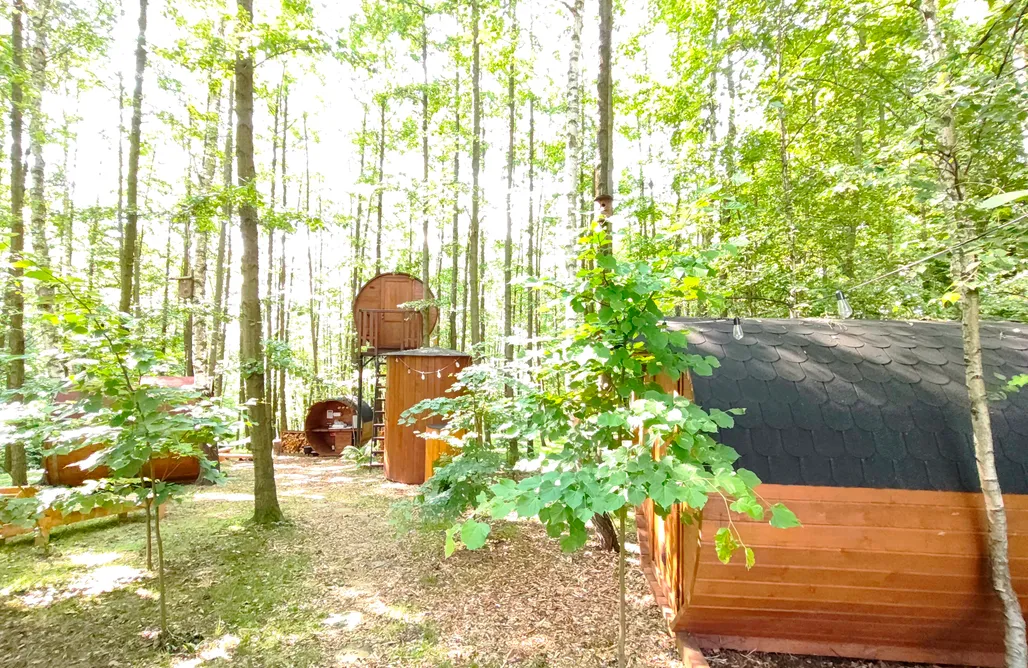Leśne Spanie Glamping domek na drzewie  AlohaCamp