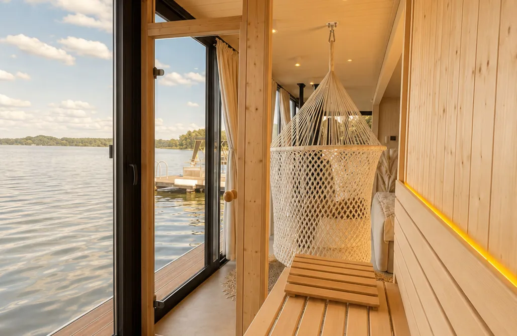 AlohaCamp Bohéa – Exklusives Hausboot ~ privater Steg & Sauna 1
