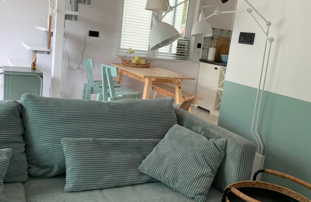 AlohaCamp Domek z antresolą szałwiowy 4