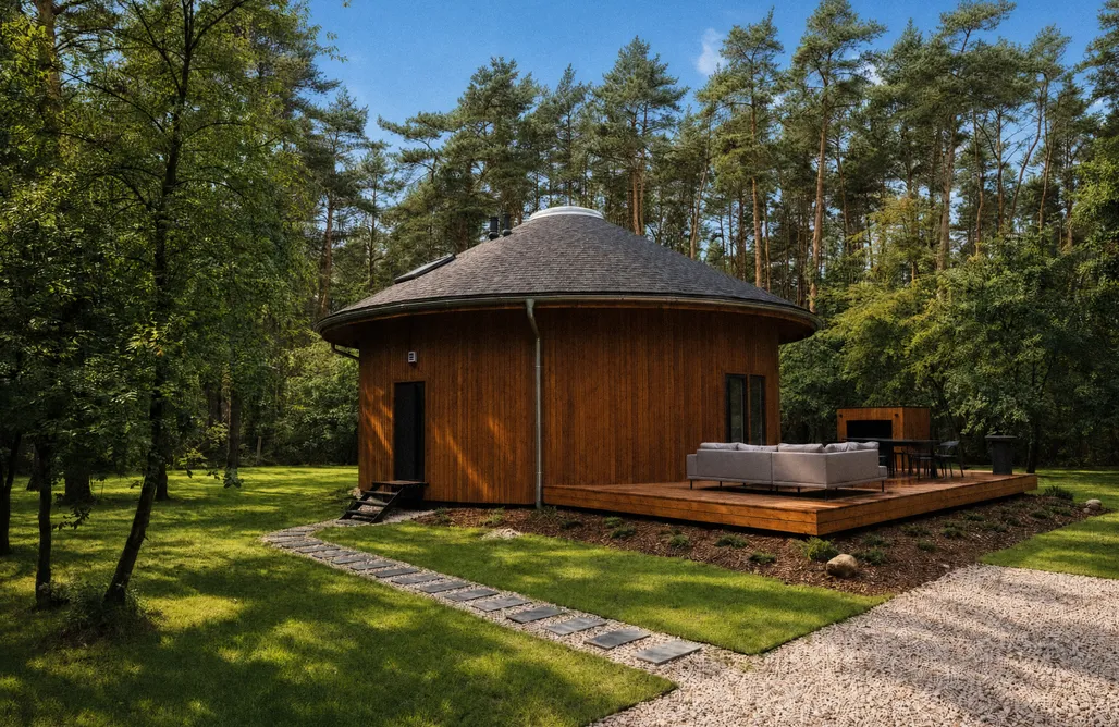 Jurta v Plnosti - dom v lese na výlučné použitie do 15 osôb | sauna a kaďa | AlohaCamp