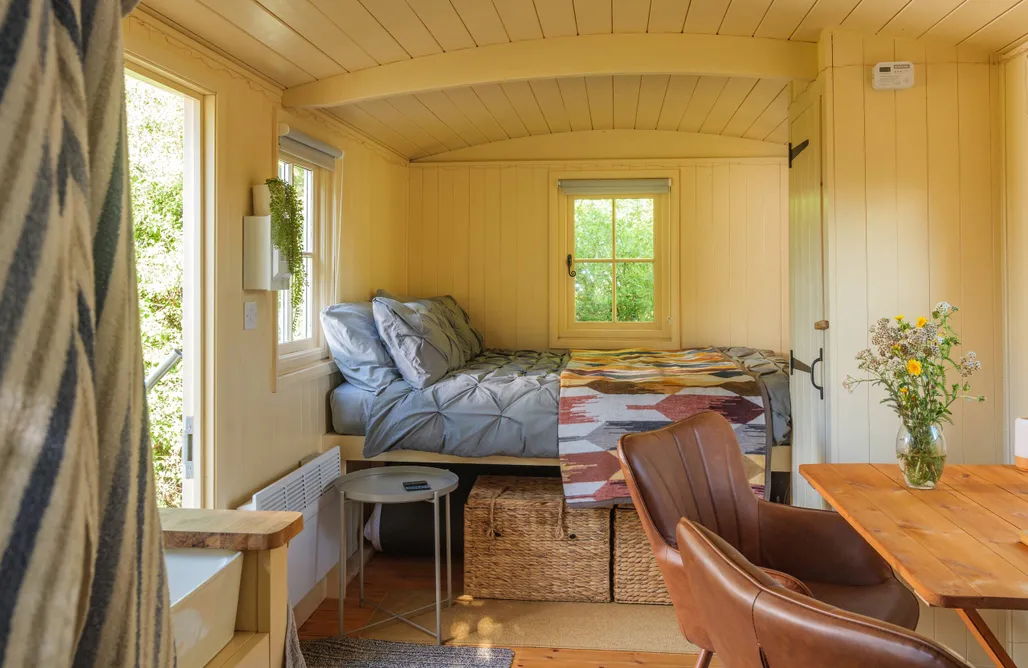 AlohaCamp Hill Top Hideaway Shepherds Hut with Hot Tub 3