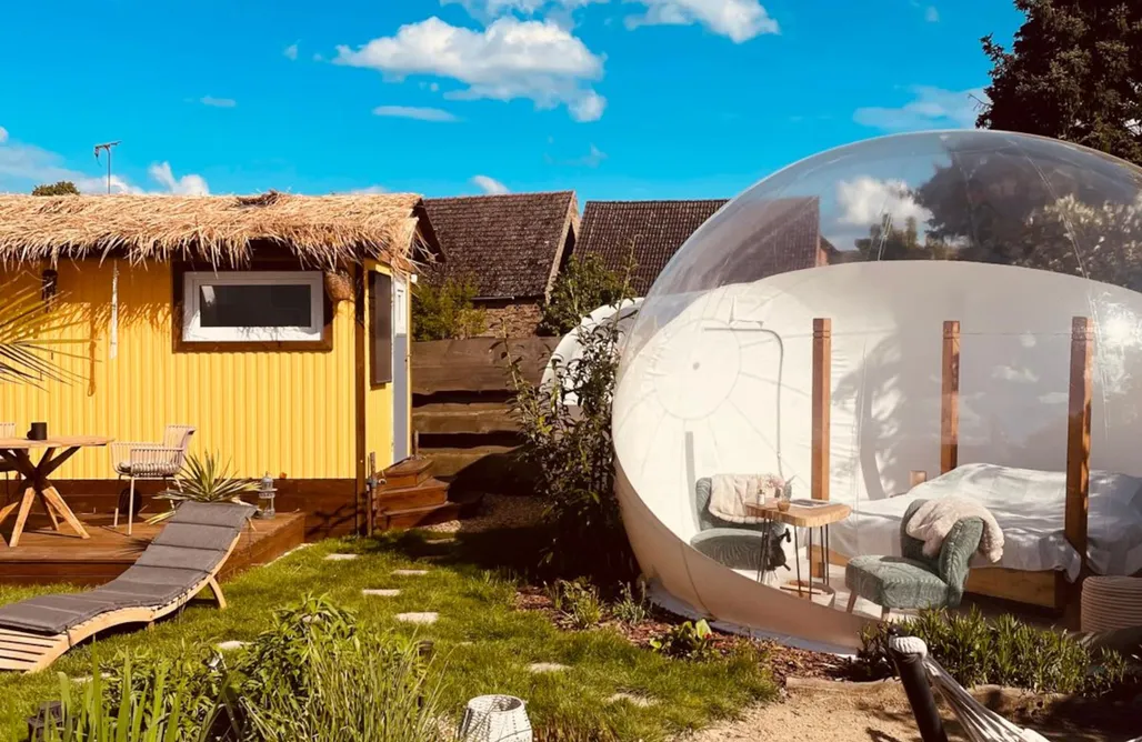 Bubble Oase Fulidhoo - Schlafen unter Sternen im Bubble Tent bei Berlin AlohaCamp