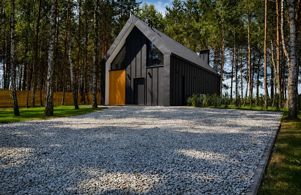 Nowoczesna stodoła w otoczeniu lasu i pól AlohaCamp