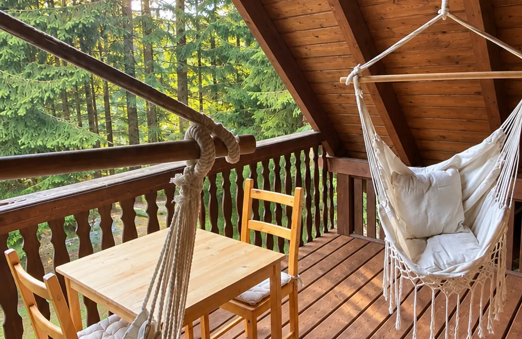 noclegi AlohaCamp Wood & Wild Istebna - kominek, sauna, balia, las 5