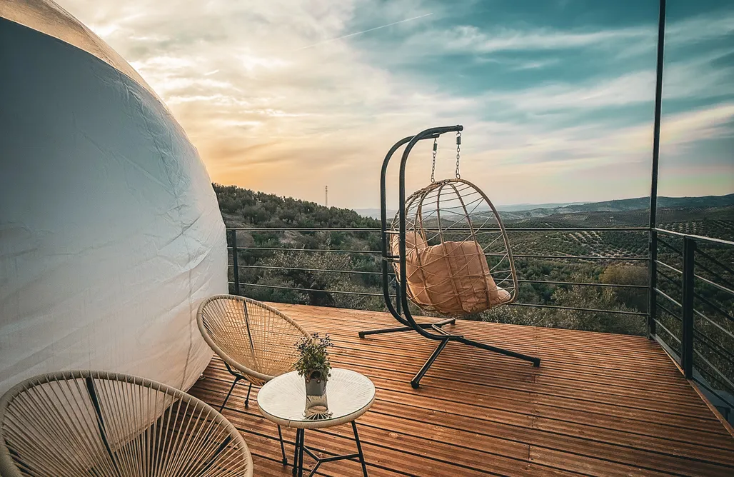 noclegi AlohaCamp Cabañas Gilmañas: Burbuja 3