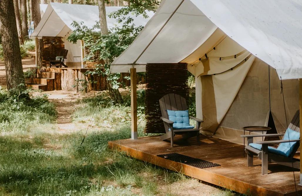 noclegi AlohaCamp ⛺🌿Kaluna Glamp Forest - biwakowy glamping nad jeziorem w lesie 4