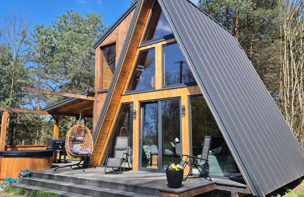 noclegi AlohaCamp A-frame house. Brda w dolinie Liwca. 1