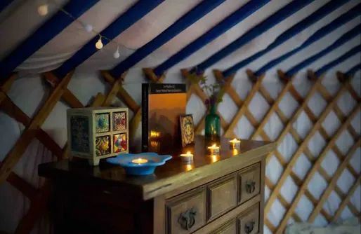 Imagen de Un Yurta Magica en el Corazón del Bosque. 