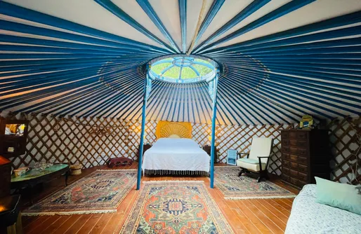 Imagen de Un Yurta Magica en el Corazón del Bosque. 