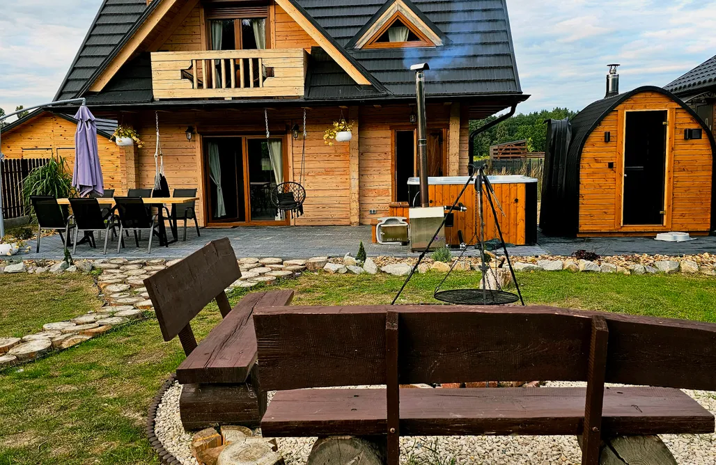 Roztocze Nocleg Leśne Zacisze 1 | Domek sauną i balią w cenie  2