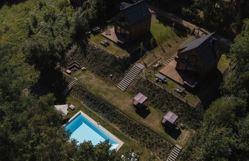 noclegi AlohaCamp NATURAlnie domki letniskowe DUO - basen, balia, sauna, jezioro, las 1