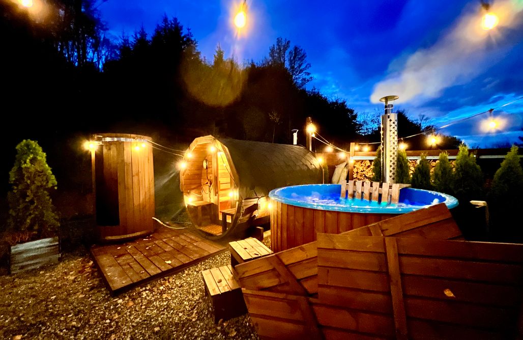 Alloggi AlohaCamp Osada Saunowisko DOMKI z jacuzzi sauną basen 5