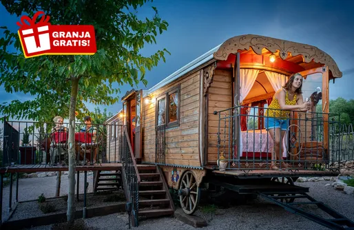 Imagen de Tierra de Arte - Casa del Árbol, Cabaña Triángulo y Carromato de Circo