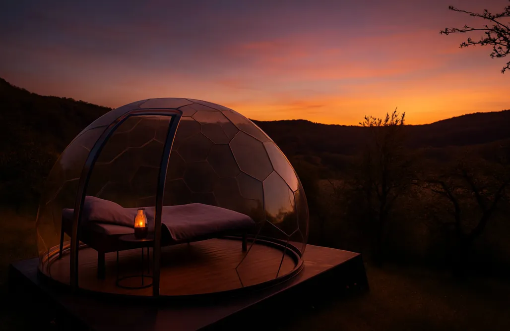 AlohaCamp Magisches Bubble-Tent im Auenwald 2