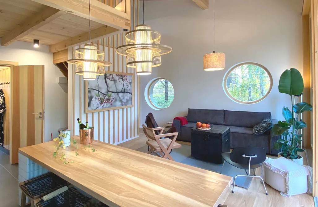 Brzozie Domki LUNETTE lodge - 50 m od jeziora (do 10 osób), Sauna, Balia 1