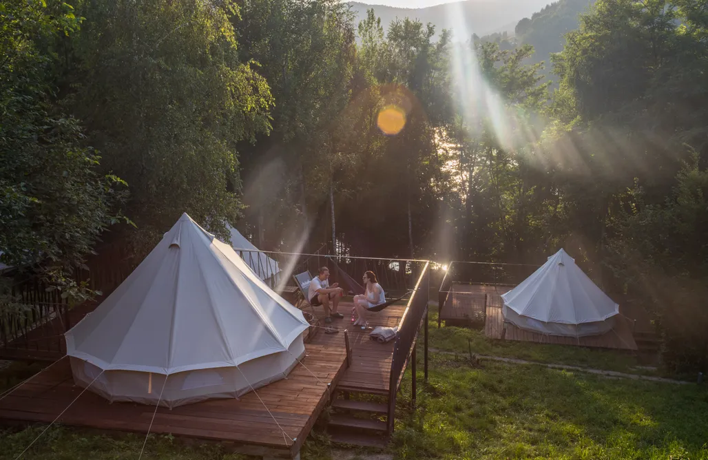 Wisła Noclegi z Wyżywieniem Aura Camp - glamping, dostęp do jeziora, sauna, natura 2