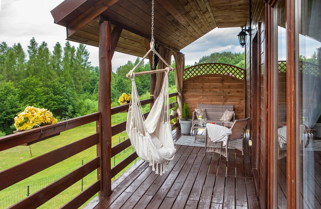 Domek Z Balią Kaszuby Domek Żuraw na Kaszubach z balią z jacuzzi  1