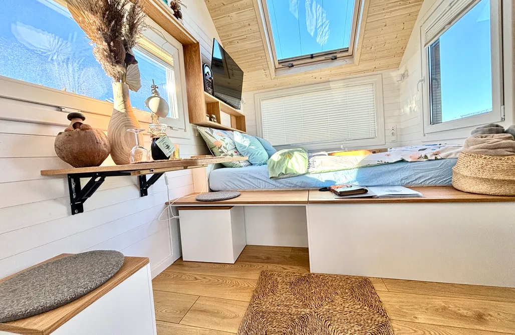 AlohaCamp D12 domek z oknem na gwiazdy, jacuzzi, kominek 350m2 ogród, + sauna basen 2