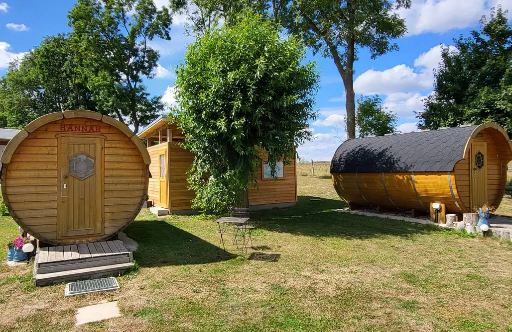 Ferienhaus mit Sauna Schlaffass Hannah 2