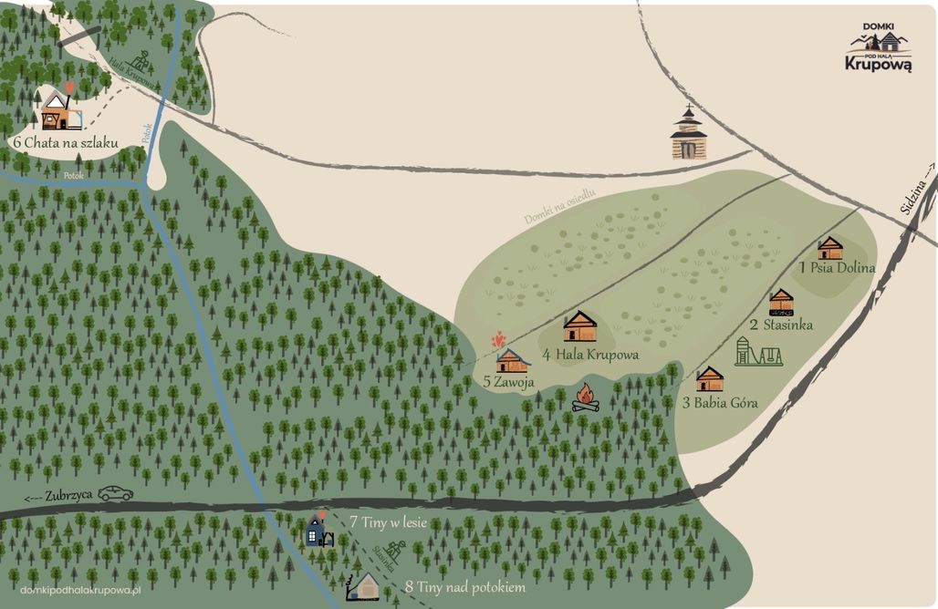 ubytovanie AlohaCamp Tiny House w Lesie 1