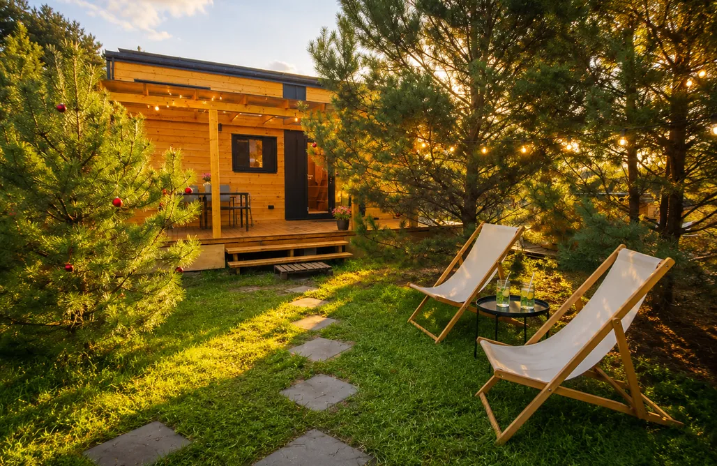 ubytování AlohaCamp Oaza Święty Spokój - Tiny House z prywatną balią i Jacuzzi przy Narwii 5