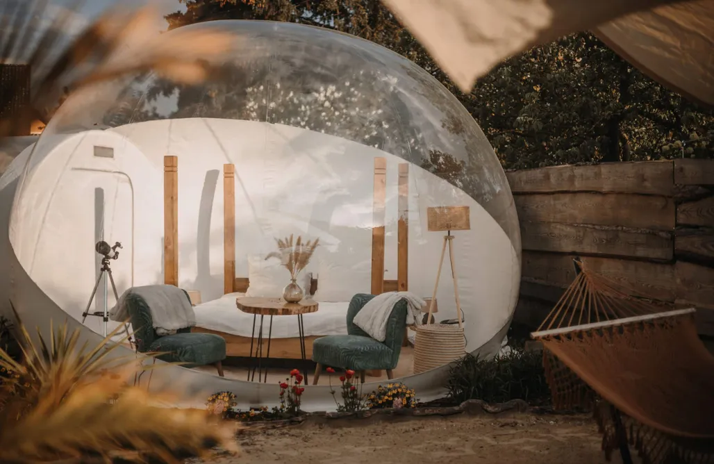 Bubble Oase Fulidhoo - Schlafen unter Sternen im Bubble Tent bei Berlin AlohaCamp