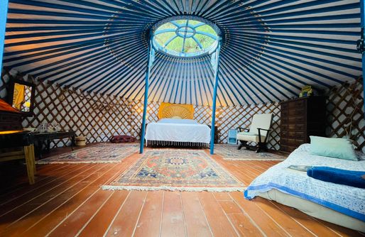 Imagen de Un Yurta Magica en el Corazón del Bosque. 