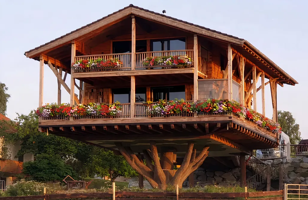Hébergement AlohaCamp Vacances nature dans une cabane dans les arbres sur le pâturage des alpagas 3