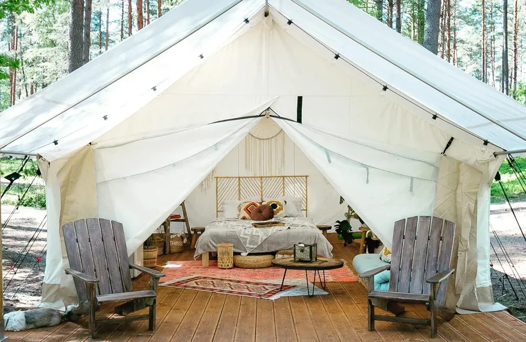 ⛺🌿Kaluna Glamp Forest - biwakowy glamping nad jeziorem w lesie AlohaCamp