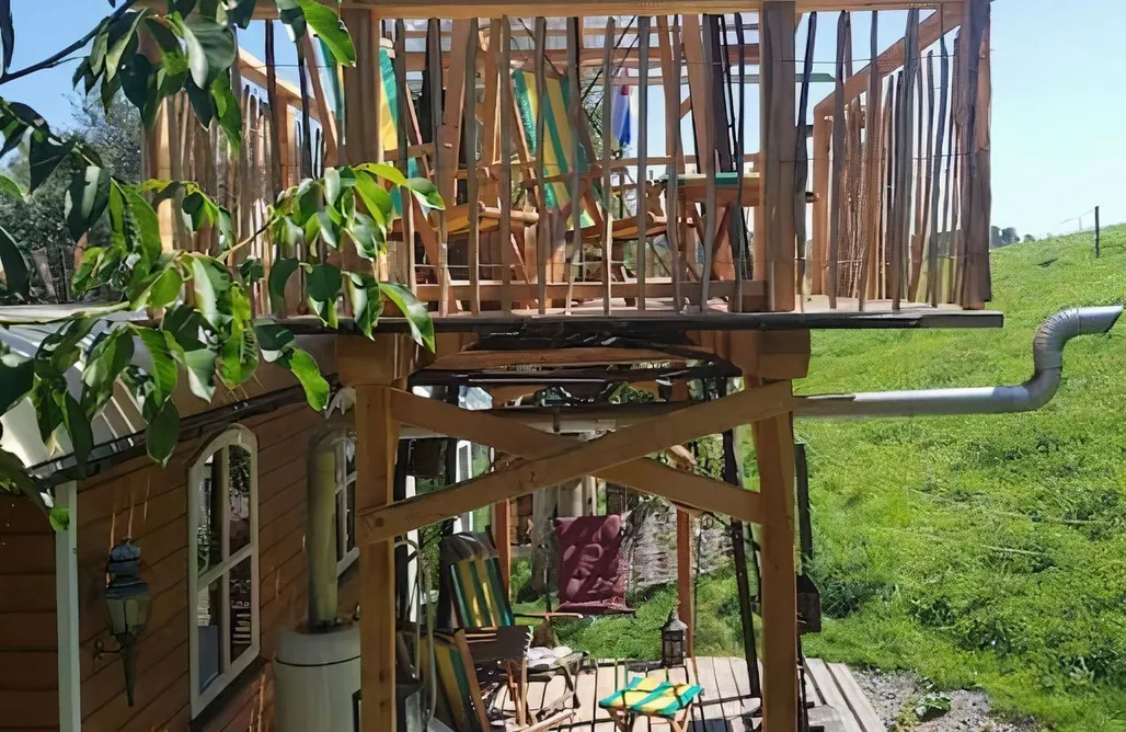 Unterkunft AlohaCamp Schäferwagen mit Dachterrasse an der Pferdekoppel 5