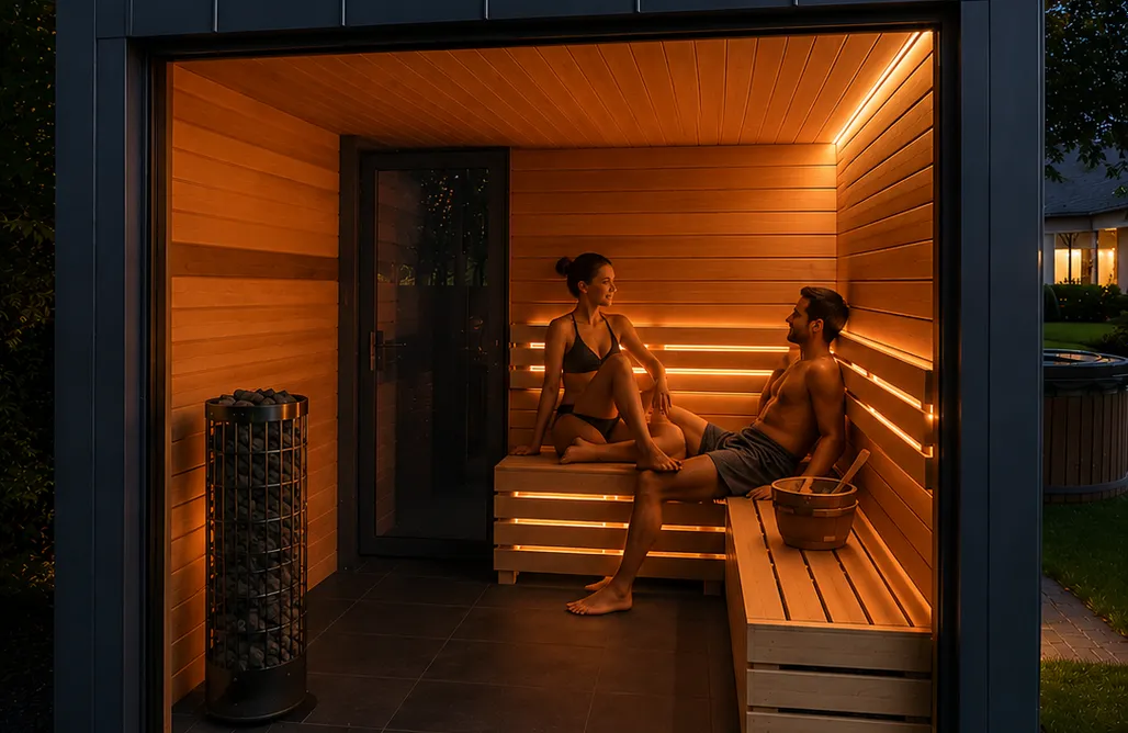 Domek z balią, jacuzzi, sauną w Górach Sowich AlohaCamp