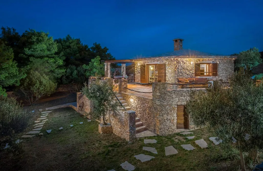 Ferienhaus Kroatien mit Pool Villa Viva Brac - Pool - Meerblick 2