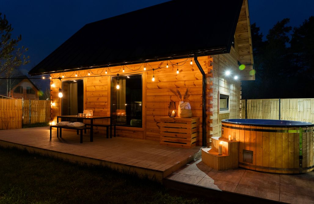 Ferienhaus Polen Polna Osada Nadkole III Poolside 1