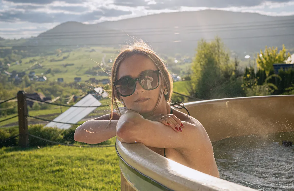 Unterkunft AlohaCamp Domki Zagroda - domki z bala z widokiem na Beskidy 3