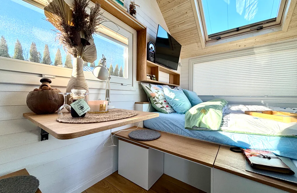 AlohaCamp D7 domek z oknem na gwiazdy, jacuzzi kominek 380m2ogród +sauna basen 2