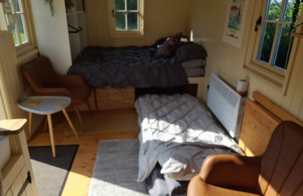 AlohaCamp Hill Top Hideaway Shepherds Hut with Hot Tub 4