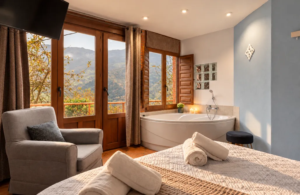 AlohaCamp Ablanu  Jacuzzi, vistas espectaculares, chimenea y barbacoa 4