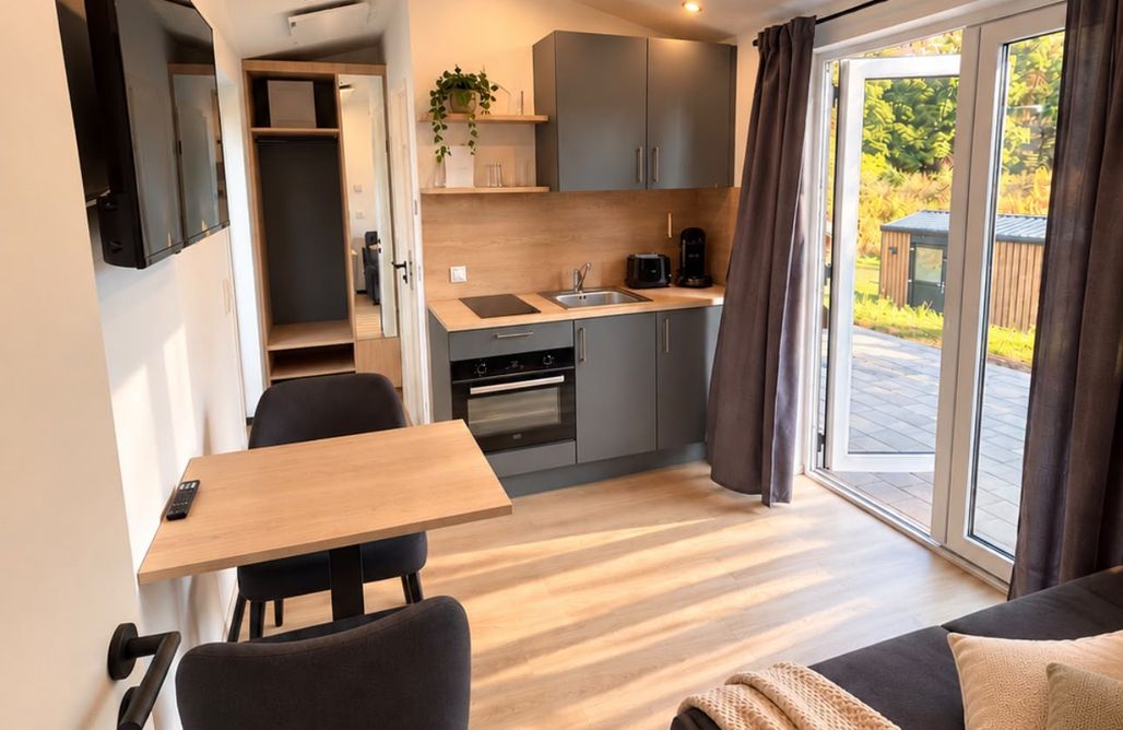 ubytování AlohaCamp Hassberge Chalets - Prémiové Chalety 4