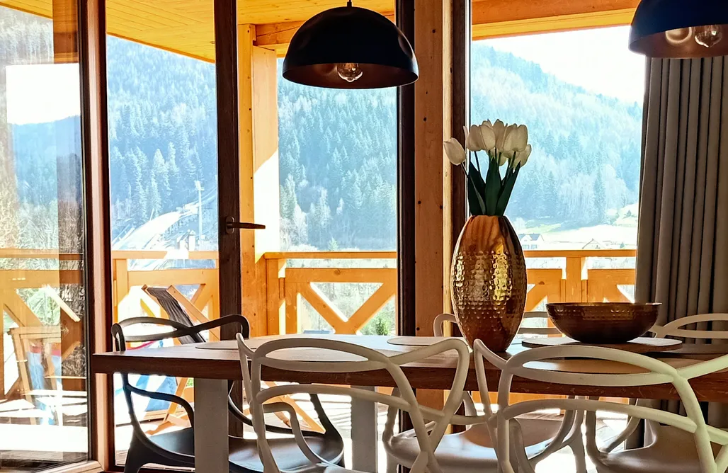 noclegi AlohaCamp Beskidzka Kępa Szczyrk - domek z balią i pięknym widokiem na góry 5