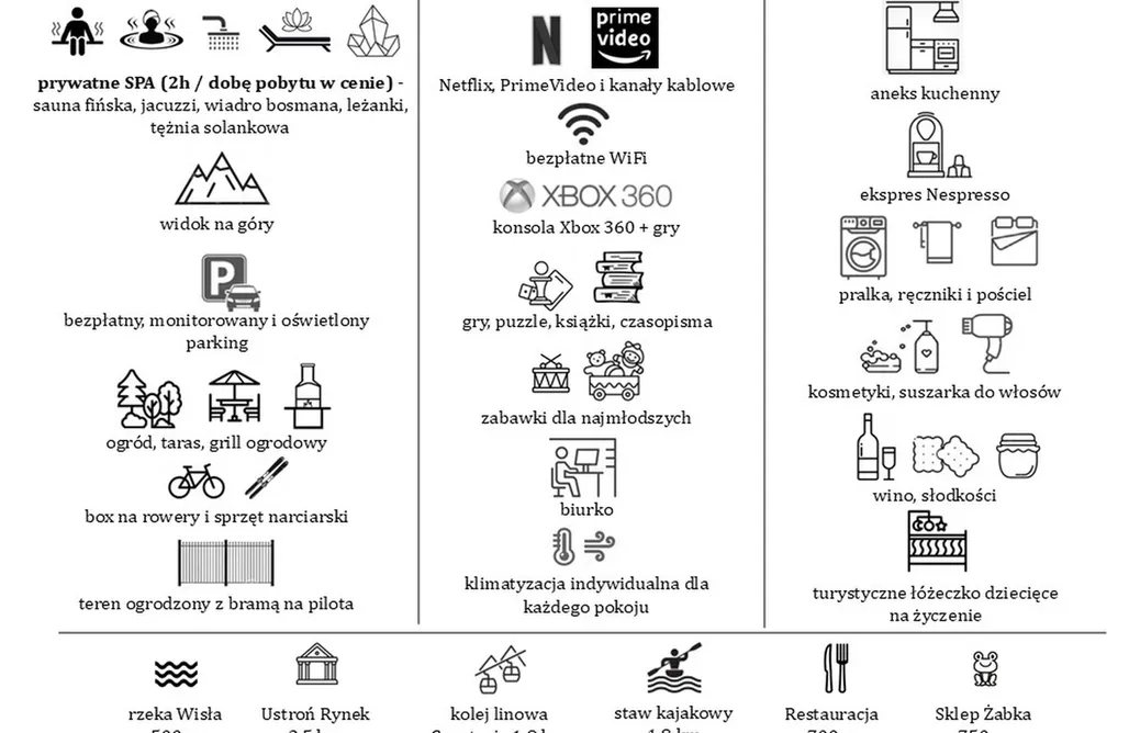 AlohaCamp accommodation Domki w górach 4 seasons lodges Ustroń z prywatnym SPA 4