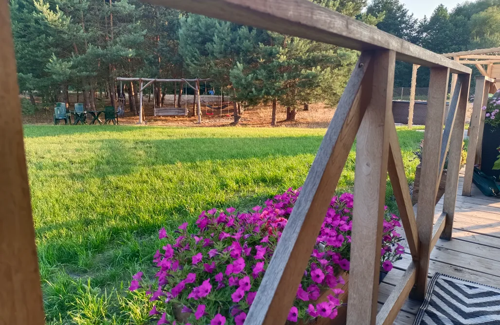 Vakantie Polen Aura Roztocze- privé huisje met een hottub bij het bos 1