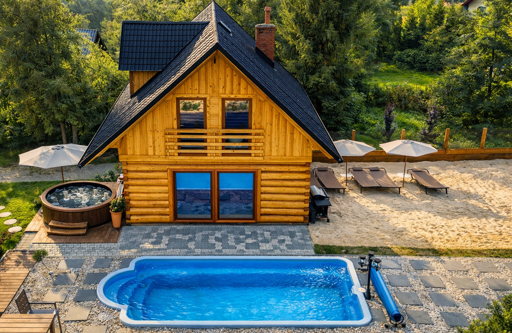 Leśny Chill z Basenem i Jacuzzi AlohaCamp