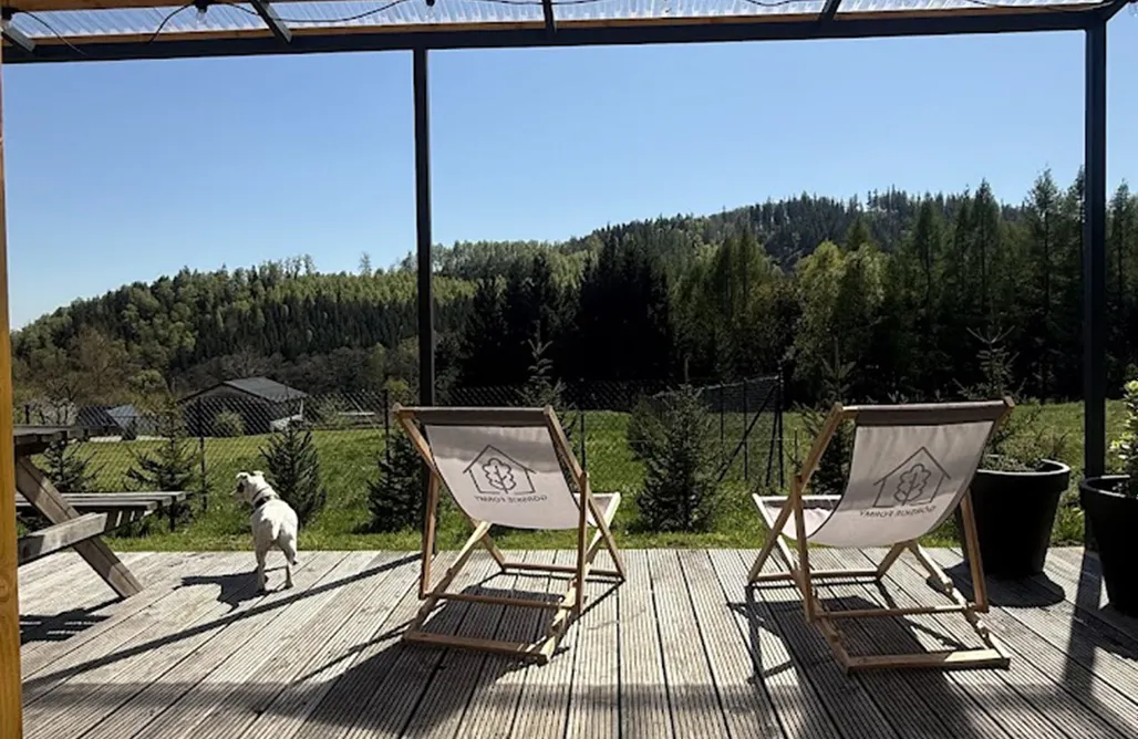 Nielestno noclegi Małe Formy - Przytulny domek z balią z widokiem na góry 1