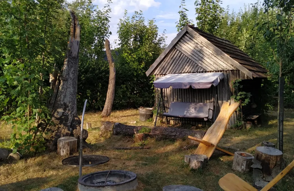 Zimmer mit Aussicht Hexenhütte auf dem Eselhof nahe Dinkelsbühl 2